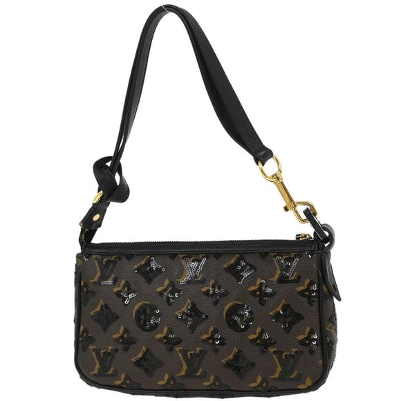 Louis Vuitton Monogram Eclipse Pochette Accessoires Handbag M40247 TH2099 144768 - Picture 3 of 8